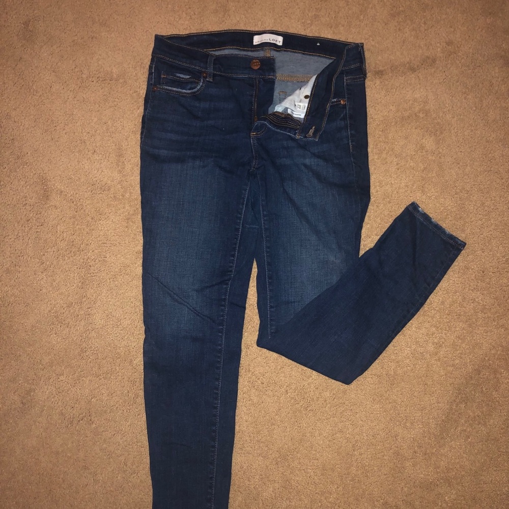 LOFT skinny jeans dark wash